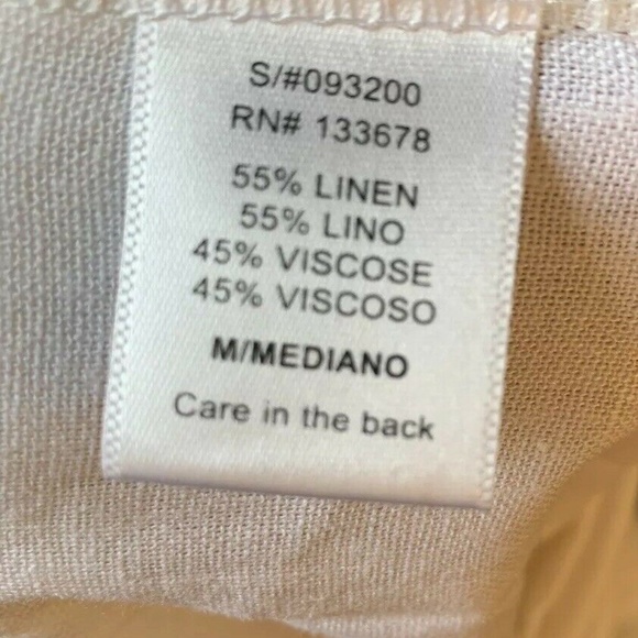 Love Tree Fold Over Yoga Waist Wide Leg Linen M - Picture 5 of 8